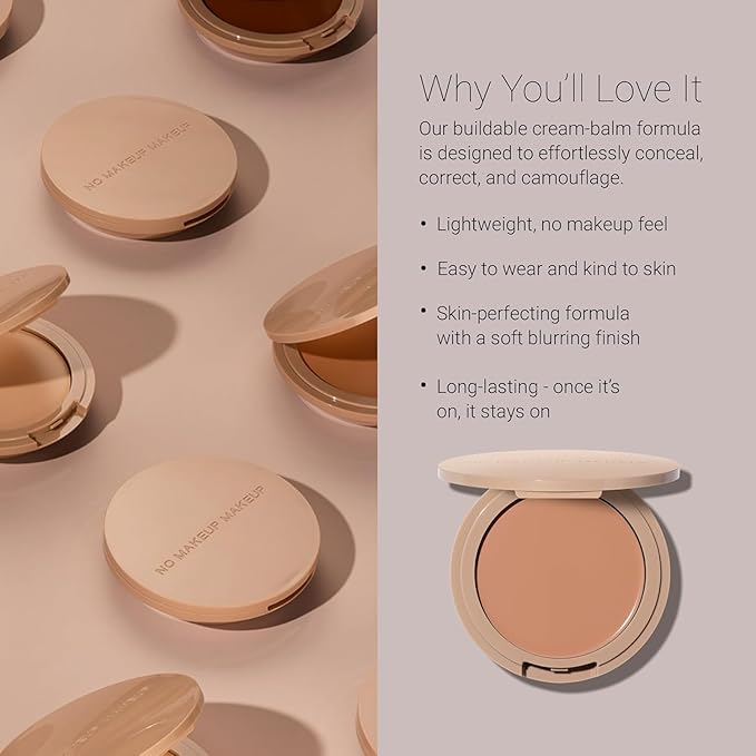 Long-Lasting Lightweight Foundation & Brush Duo | Cruelty-Free, Fragrance-Free, Buildable, Transfer-Proof Makeup (Light)