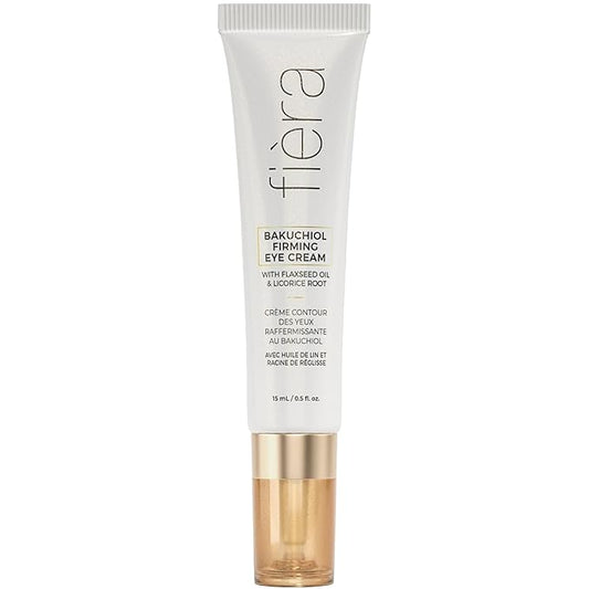 FIÈRA Bakuchiol Firming Eye Cream - Designed Specifically For Mature Skin - Targets Wrinkles, Anti-Aging, Dark Spots, and Fine Lines - Hydrating and Rejuvenating Formula - 15 ML / 0.5 FL. OZ.