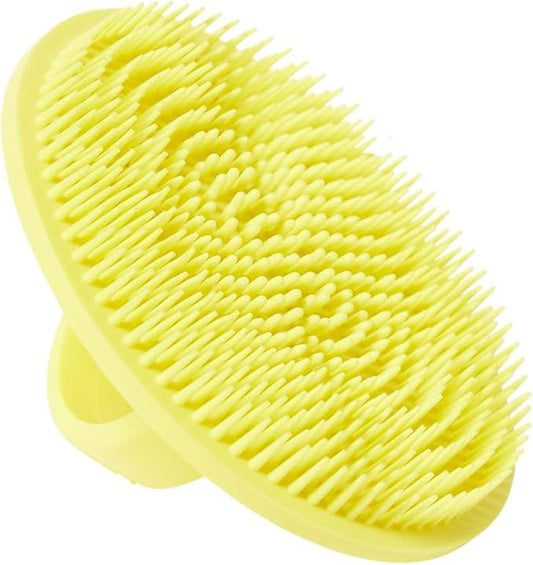 Boie USA Face Scrubber - Handheld Facial Tool, Deep Cleansing Exfoliating Facial Brush. Fights Acne with Gentle, Silicone-Like Bristles, Long Lasting, & Hypoallergenic (Yellow)
