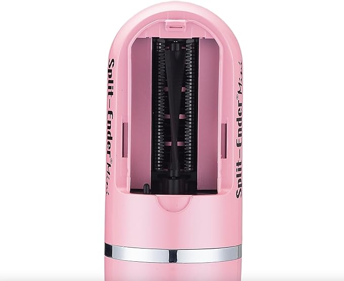 Split Ender Mini – Original Cordless Split End Hair Trimmer for Dry, Damaged, Brittle, Curly, Frizzy, or Straight Hair – Battery Operated Home Styling Tool for Split Ends (Battery-Powered, Light Pink)