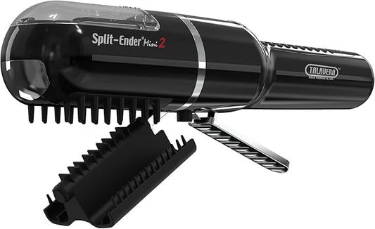 Split Ender Mini 2 – Original Cordless Split End Hair Trimmer for Dry, Damaged, Brittle, Curly, Frizzy, or Straight Hair – Rechargeable Hair Clipper, Home Styling Tool for Split Ends (Black)