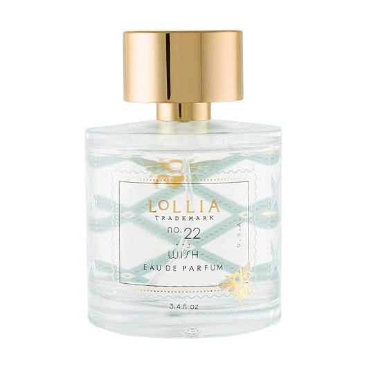 LOLLIA Wish Eau de Parfum, 3.4 fl. oz., Beautifully Captivating Women's Perfume, Luxury Full Size Vanilla, Rice Flower, & Jasmine Fragrance for Women, Sweet Cologne