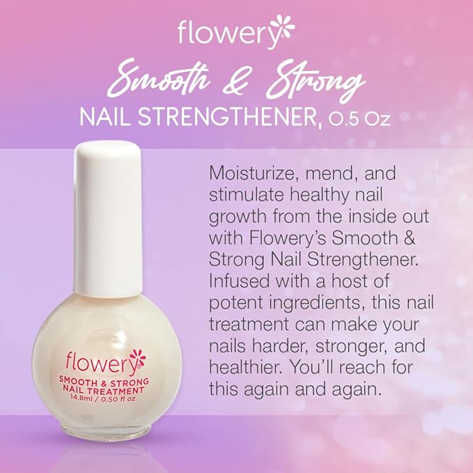 Flowery Smooth & Strong Nail Strengthener, 0.5 Ounce 1 pack