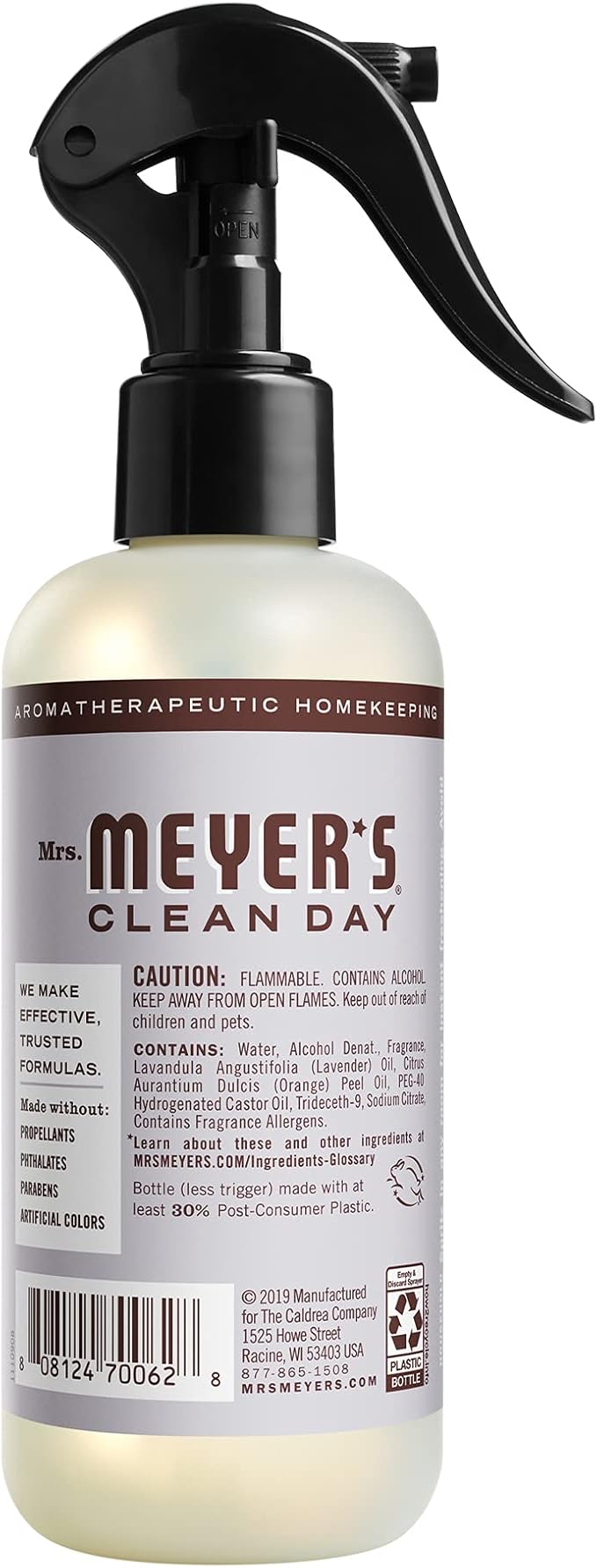 MRS. MEYER'S CLEAN DAY Room and Air Freshener Spray, Non-Aerosol Spray Bottle Infused with Essential Oils, Lavender, 8 fl. oz