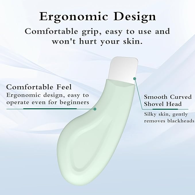 Blackhead Remover Tool, Silicone Face Scraper for Deep Cleansing, Skin Scrubber Face Spatula, Nose Blackhead Remover, Skin Care Tool for Men and Women (Green)
