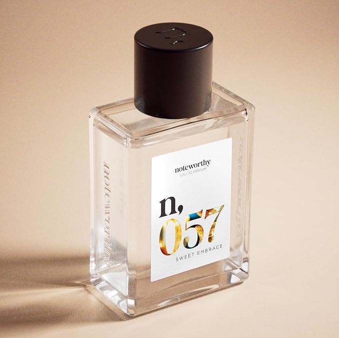 Noteworthy n,057 Sweet Embrace Eau De Parfum – Vanilla, Passionfruit, Tonka Bean | Sophisticated, Warm Fragrance for Any Occasion | Long-lasting Unisex Perfume for Women & Men (100ml)