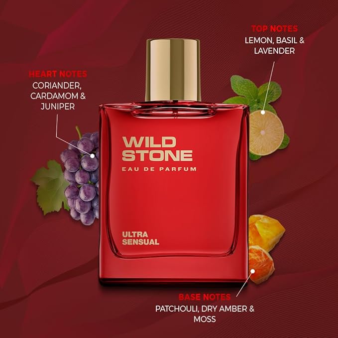 Ultra Sensual EDP Perfume for Men, 3.38oz | Long Lasting |Notes of Dry amber, Lemon basil & lavender | Fragrance for Modern Lifestyle | Ideal Gift for Him | Active Lifestyle