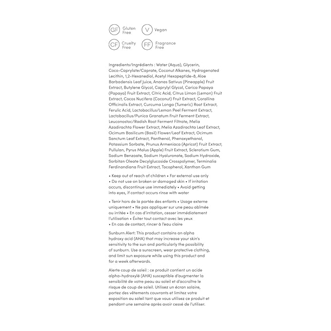 Uncommon Beauty Enhanced Pineapple Peptide Nectar - Vitamin C Serum, Anti-Aging and Hydrating Face Serum That Evens Skin Tone - All Skin Types, Vegan, Cruelty Free, Gluten Free, 1.35 FL OZ