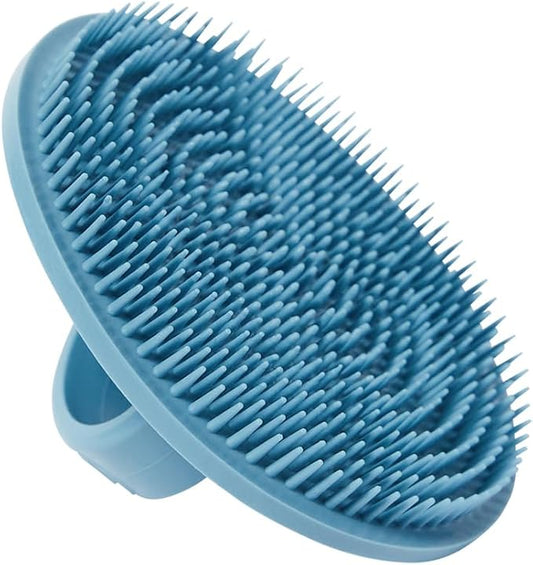 Boie USA Face Scrubber - Handheld Facial Tool, Deep Cleansing Exfoliating Facial Brush. Fights Acne with Gentle, Silicone-Like Bristles, Long Lasting, & Hypoallergenic (Blue)