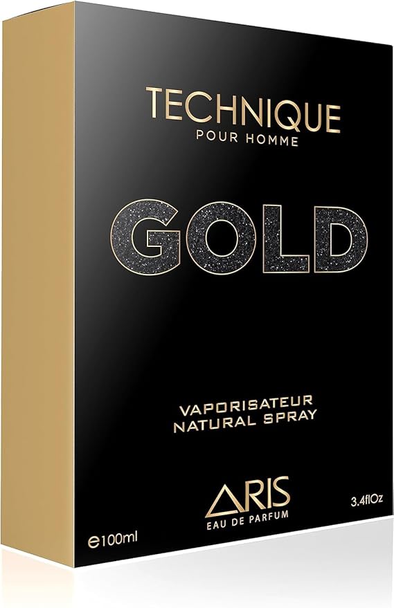 Technique Gold Eau de Parfum – Long-Lasting Fragrance for Men – 100mL Perfume Spray with Bonus 15mL Perfume Sample (Randomly Selected)