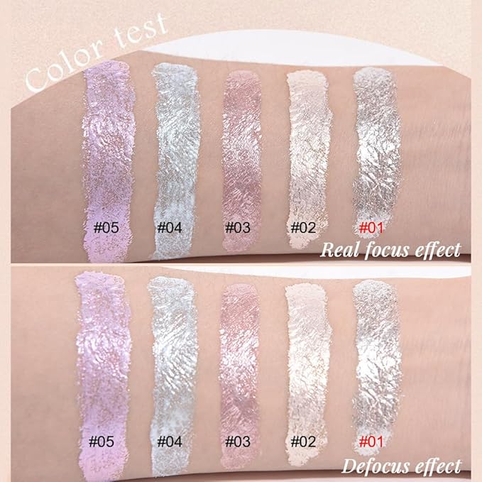 Monochrome Glitter Eyeshadow Palette,Single Silver White Gray Shimmer Eyeshadow,Long-Lasting Sheer Eye Makeup With A Sparkle Finish,Smooth Formula,Vegan & Cruelty-Free