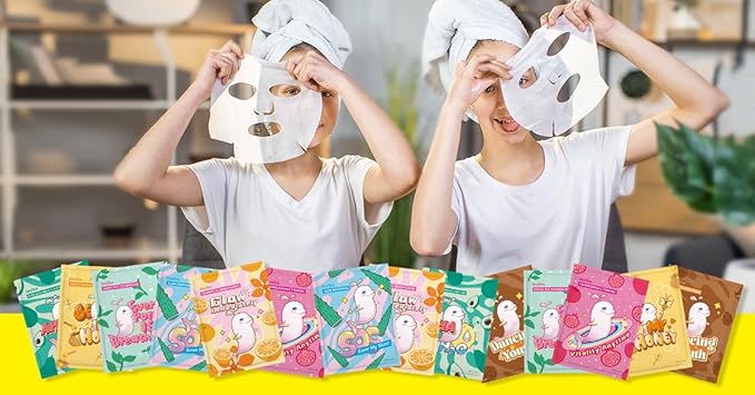 ZealSea Face Masks Skincare, Facial Masks for Women Skin Care, Sheet Masks Beauty with Natural Ingredients, Birthday Party Spa Gift for Kids Teens Girls, Hydrate and Soothe for All Skin Types 7 Pack