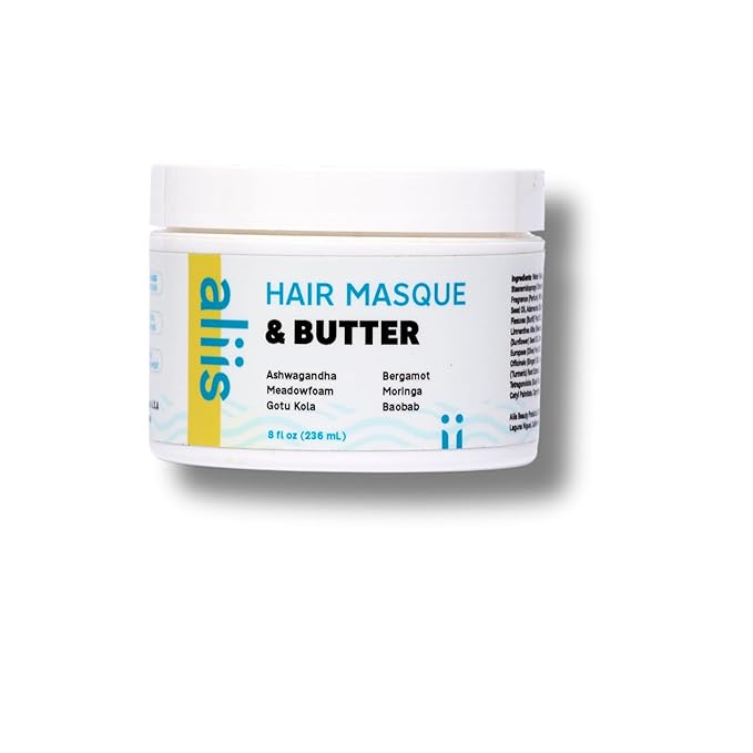 ALIIS Hair Masque & Butter – Deep Moisture Treatment for Dry, Damaged, or Frizzy Hair | Restorative, Plant-based, Color-Safe Hair Mask | Sulfate-Free | 8 oz