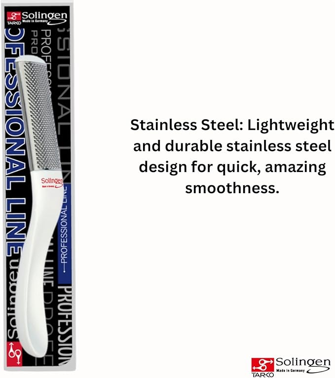 Professional Stainless Steel | Foot File | Foot Rasp | Callus Remover Best Foot Care Pedicure Tool To Remove Hard Skin | Can Be Used on Both Wet and Dry Feet | Made In Germany
