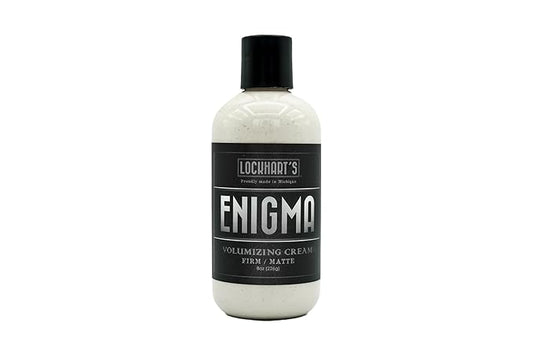 Lockhart’s Enigma Matte Cream Clay – Hair Styling Cream for Men – Firm, Long-Lasting Hold, Natural Matte Finish – Kaolin & Bentonite Clay for Volume and Texture – Nourishing Beeswax Formula (8.0 oz)
