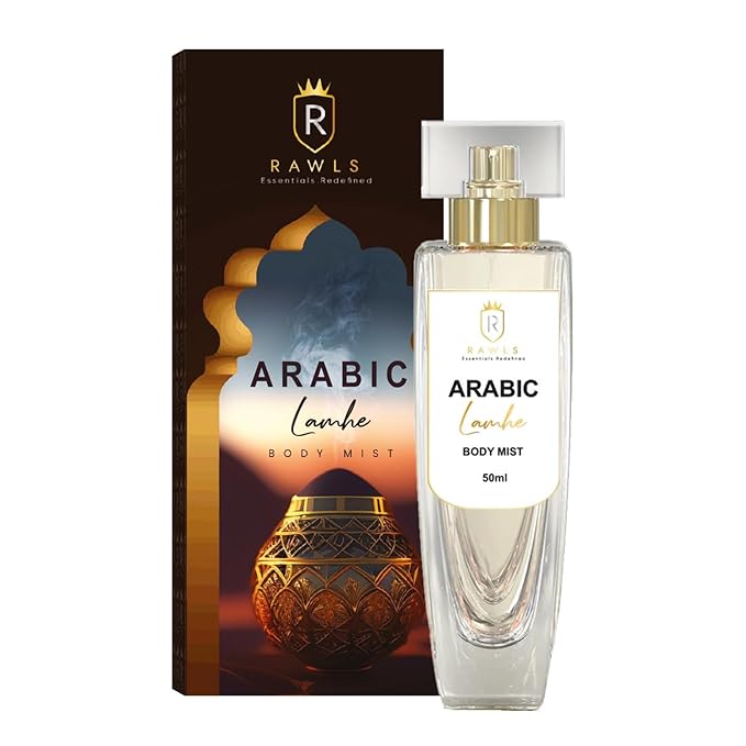 Arabic Lamhe Body Mist for Men & Women, 50ml – Light Long-Lasting Daily Fragrance with Jasmine, Vanilla & Ginger – Paraben-Free 1.69 fl oz