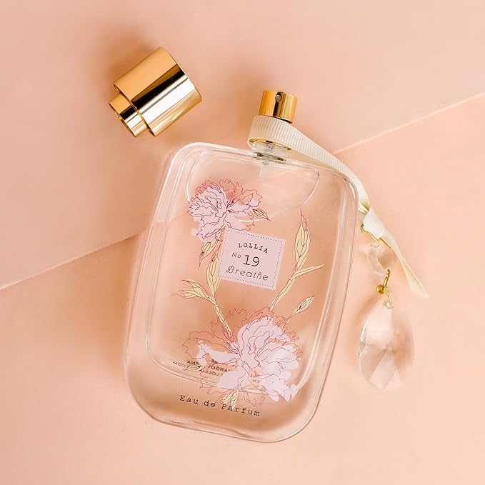 LOLLIA Breathe Eau de Parfum, 3.4 fl. oz., Peony & White Lily, Beautifully Captivating Perfume, Women’s Perfume, Eau de Parfum Spray for Women, Women’s Fragrance