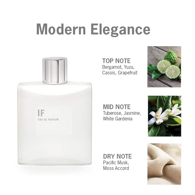 IF Eau de Parfum | IF Perfume Modern White Floral & Citrus | Award Winning Fragrance | Premium Ingredients I Long Lasting Scent| 1.7 oz | 50 ml | Luxury Quality