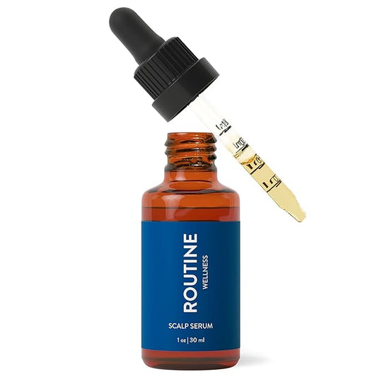 Routine Wellness Scalp Serum for Thinning Hair – Promotes Visibly-Thicker, Fuller-Looking Hair – Lightweight, Science-Backed with Red Clover & Peptides - 30ml