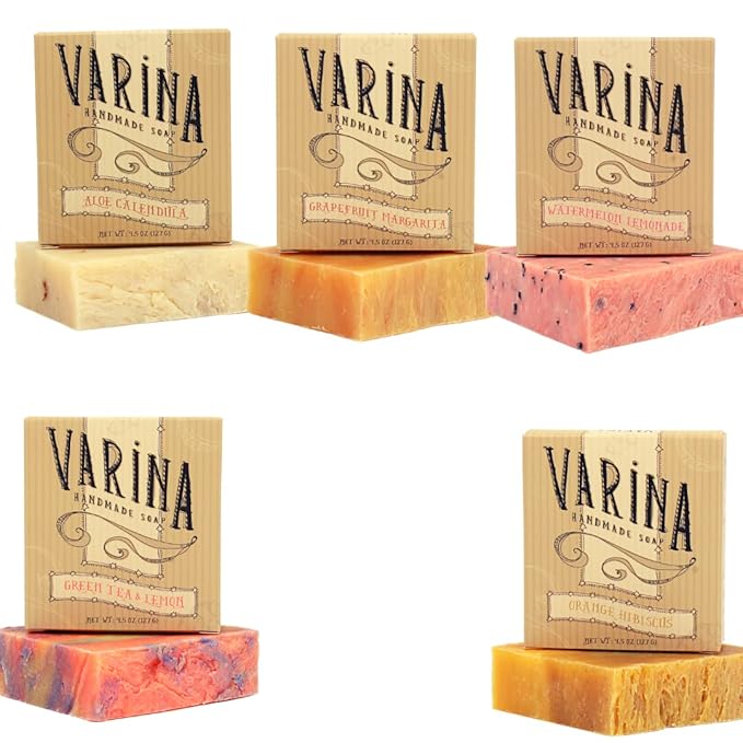 Natural Aloe 2 Variety Bar Soap - Gentle Cleansing for Sensitive Skin, Fruity - 5 Pack - Experience Healthy and Glowing Skin