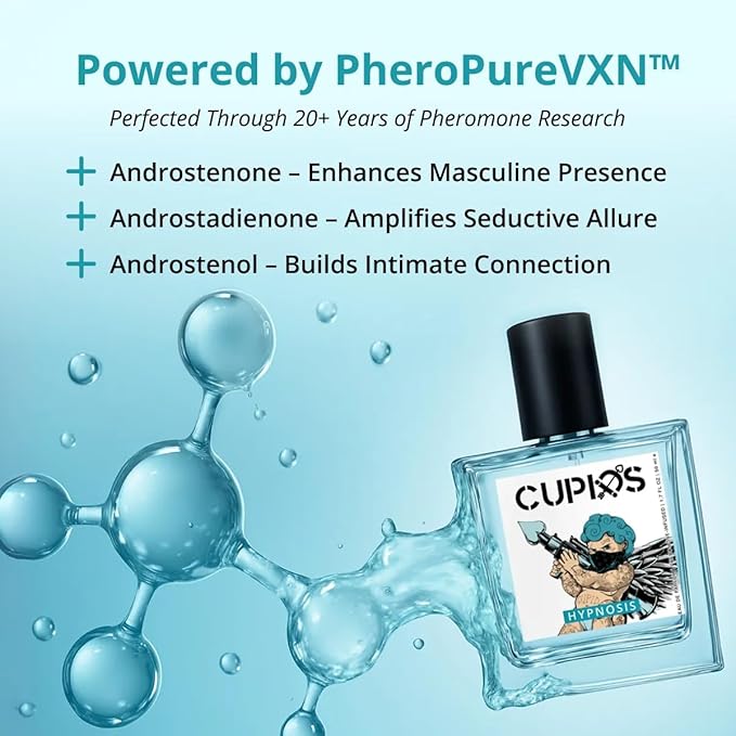 Cupids Original EDP Hypnosis 2.0 Pheromone-Infused Cologne for Men - Pheromone Perfume for Men Fragrance 50ml