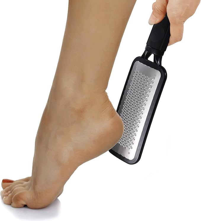 Colossal Pedicure Rasp Foot File, Professional Foot Care Pedicure Stainless Steel File to Removes Hard Skin, Can Be Used On Both Dry and Wet Feet