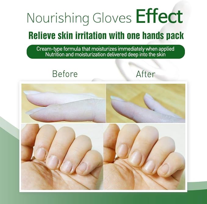 Epielle Nourishing Hand Masks 6 Pairs, Deep Moisturizing Gloves for Dry, Cracked Hands, Repair and Nourish with Hemp & Rosemary Extract, Spa & Self Care Gifts for Women, Korean Skin Care