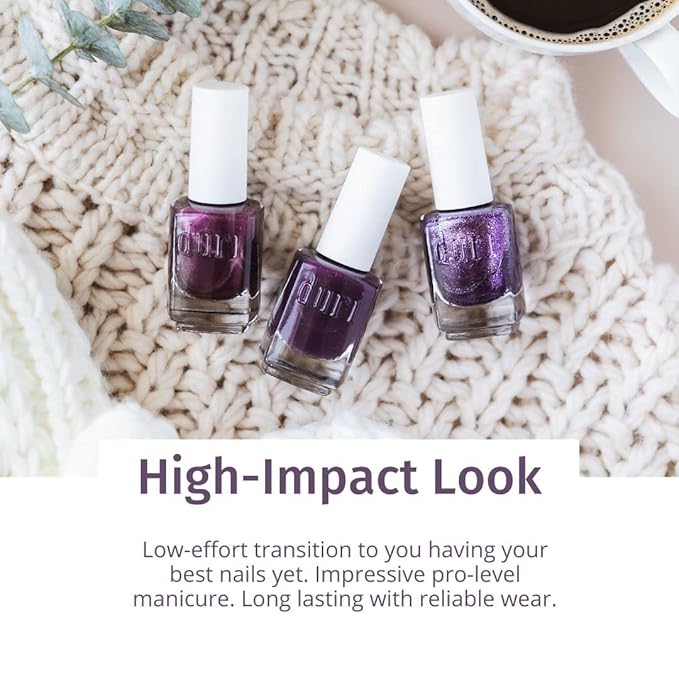 duri Nail Polish, 174 Fire Sapphire, Deep Purple Blue Metallic Shimmer, Full Coverage, Quick Drying, Long Lasting, 0.45 Fl Oz Cosmetics