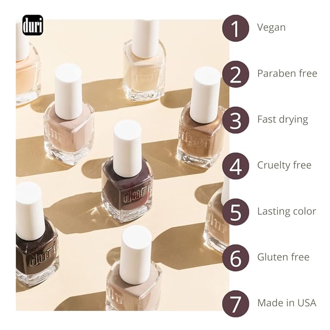 duri Nail Polish, 776 Peace And Love, Golden Shimmer Mint Green, Full Coverage, 0.45 Fl Oz