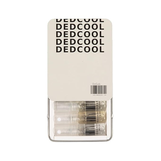DedCool Sample Tin 6 Scents (Xtra Milk, Milk, Red Dakota, 01 Taunt, Madonna Lilly, 03 Blonde) for Men & Women, Long Lasting Luxury Fragrance, Genderless, Vegan, Non-Toxic Fragrance For All