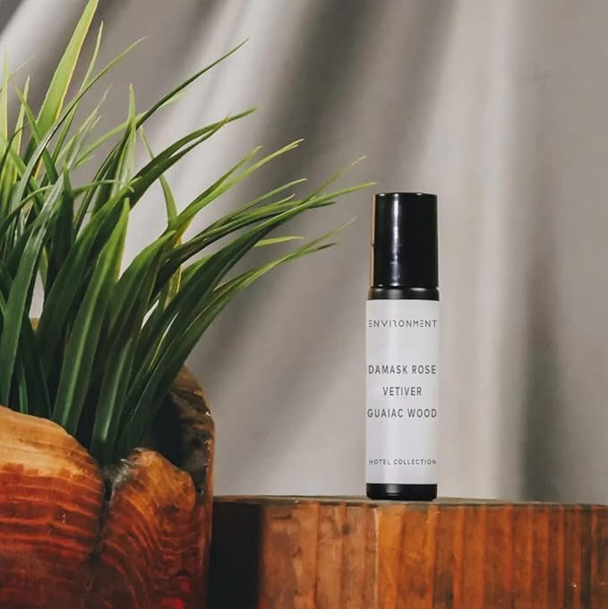 ENVIRONMENT Inspired by 5-Star Hotels FMT 10ml Roll-on Perfume (Damask Rose | Vetiver | Guaiac Wood) Body Oil Fragrance, Roll On Oil, Body Fragrance for Women & Men, Luxury Scent, Vegan, Cruelty-Free