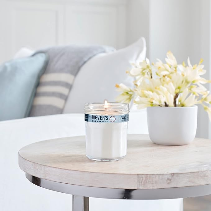 MRS. MEYER'S CLEAN DAY Soy Aromatherapy Candle, 35 Hour Burn Time, Made with Soy Wax and Essential Oils, Limited Edition Snowdrop, 7.2 oz - Pack of 2