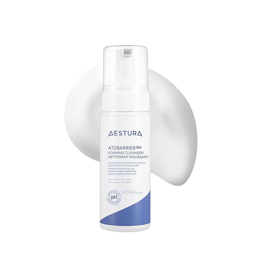 AESTURA ATOBARRIER365 Gentle pH-Balanced Foaming Cleanser with Ceramides | Korean Face Wash for Skin Moisture Barrier Repair, Hydrating Formula, Suitable for Dry Skin, 150ML / 5.07 oz.