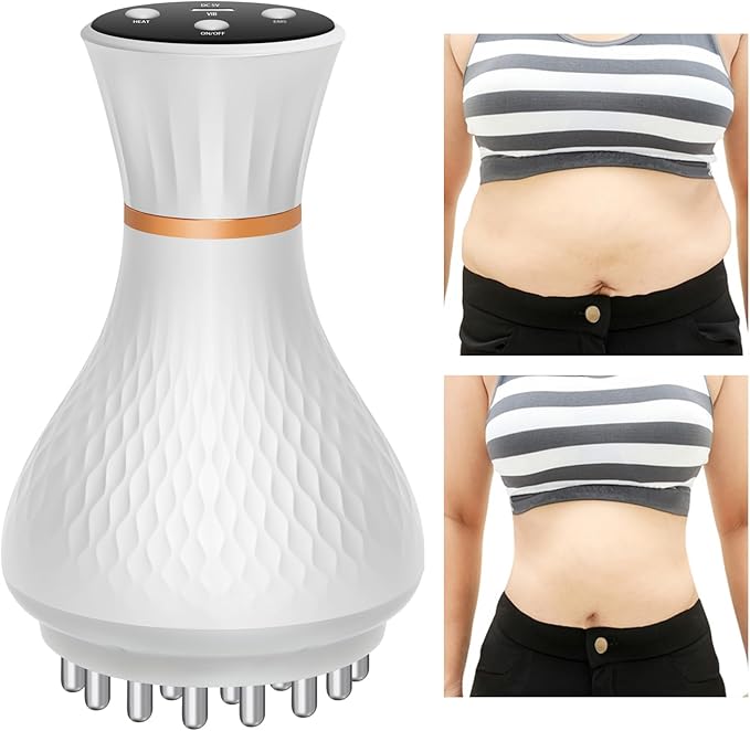 Lymphatic Drainage Massager – Portable Cellulite Massage Tool with 19 Intensity Levels for Relaxing Neck, Legs, Arms & Belly