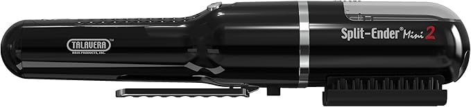 Split Ender Mini 2 – Original Cordless Split End Hair Trimmer for Dry, Damaged, Brittle, Curly, Frizzy, or Straight Hair – Rechargeable Hair Clipper, Home Styling Tool for Split Ends (Black)