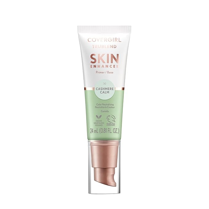 CoverGirl TruBlend Skin Enhancer, Cashmere Calm, Primer, Plumps Dry Skin, Blurs Pores, Hydrating, Brightening, Lasts All Day, 0.81oz