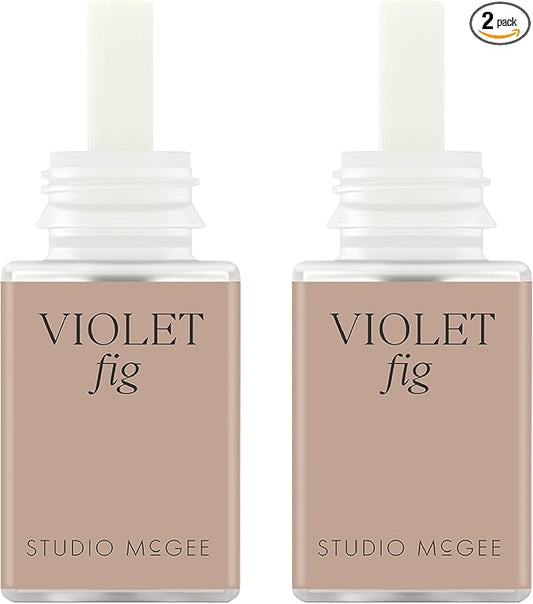 Pura x Studio McGee Home Scent Refill - Smart Air Diffuser - Up to 120-Hours of Luxury Fragrance per Refill - Home Essential - Clean & Safe Diffuser Fragrance - 2 Pack, Violet Fig
