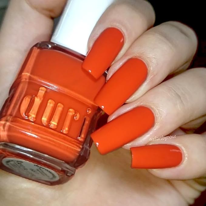 duri Nail Polish, 669 Rio Rager, Stylish Bright Orange Red Shade, Full Coverage, Super Glossy, 0.45 Fl Oz