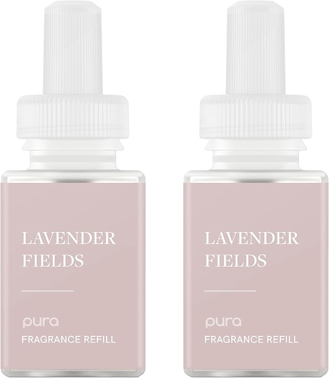 PuraHome Scent Refill - Smart Home Air Diffuser - Up to 120-Hours of Luxury Fragrance per Refill - Home Essential - Clean & Safe Diffuser Fragrance - 2 Pack, Simply Lavender