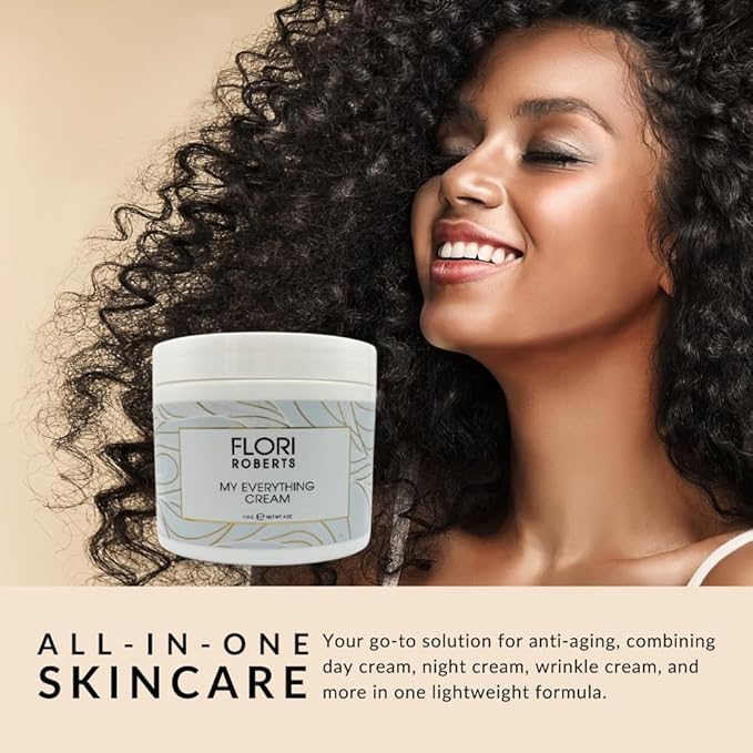 Flori Roberts My Everything Crème, Moisturizer for Face, Eyes and Throat, Anti-Wrinkle and Skin Firming, Facial Cream, 4oz