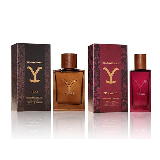 Tru Fragrance Beauty Yellowstone Ride Men's Cologne and Tornado Women's Perfume His-and-Hers Gift Bundle