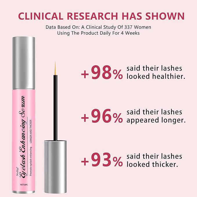 Lash Serum，Eyelash Growth Serum for Thicker, Longer, Fuller Eyelashes,Vegan and Cruelty-Free Formula for Sensitive Eyes 0.17 Fl Oz (Pack of 1)