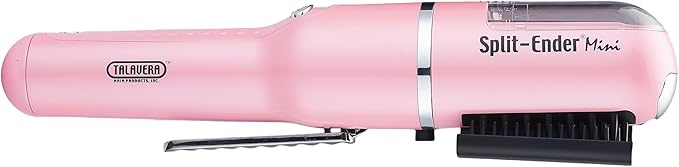 Split Ender Mini – Original Cordless Split End Hair Trimmer for Dry, Damaged, Brittle, Curly, Frizzy, or Straight Hair – Battery Operated Home Styling Tool for Split Ends (Battery-Powered, Light Pink)