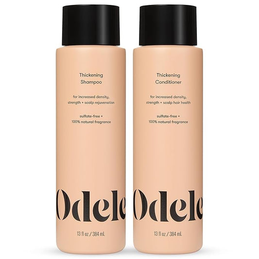 Hair Thickening Shampoo and Conditioner Set, Increases Density & Strength, for Straight or Wavy Hair Types, 13 Fl Oz Each (Pack of 2)