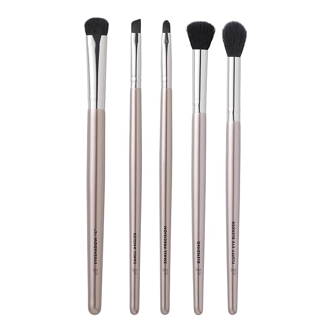 e.l.f. Smoky Eye Brush Kit, 5-Piece Makeup Brush Kit For Creating A Smoky Eye Look, Apply & Blend Eyeshadow, Vegan & Cruelty-Free
