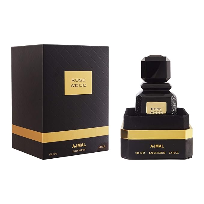 Ajmal Rose Wood Eau De Parfum - Long Lasting Unisex Perfume Spray - Warm Floral Woody Fragrance with Oud & Musk - Oriental Scent for Men & Women - 3.4 Fl Oz (100ml)
