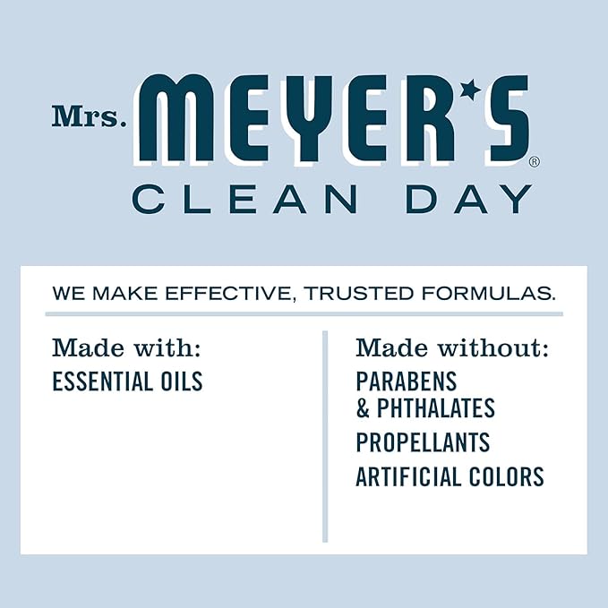 MRS. MEYER'S CLEAN DAY Room and Air Freshener Spray, Non-Aerosol Spray Bottle Infused with Essential Oils, Snowdrop, 8 fl. oz