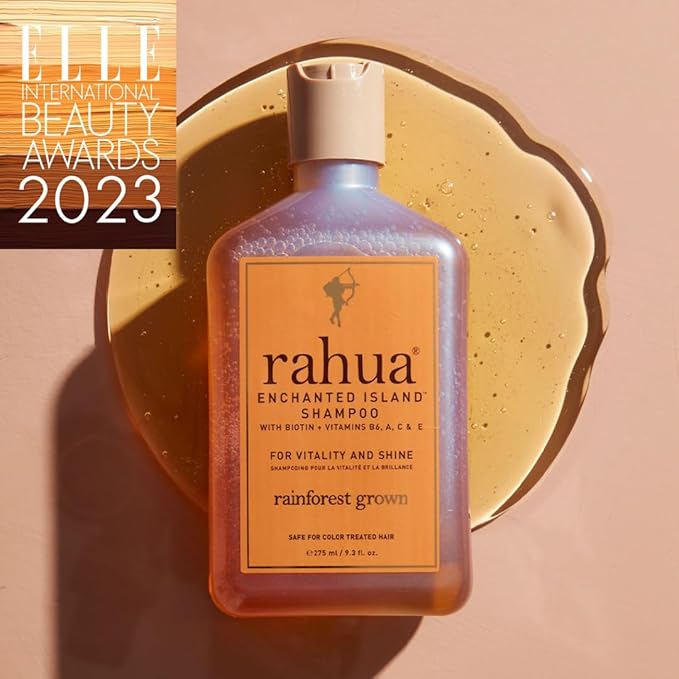 Rahua Enchanted Island Hair Shampoo with Biotin, 9.3 Fl Oz, Supports Strength, Hair Growth & Shine for All Hair Types, Vitamin C, E, A & B6, Coconut Guava Scent, Nourishing Hair Care for Men and Women