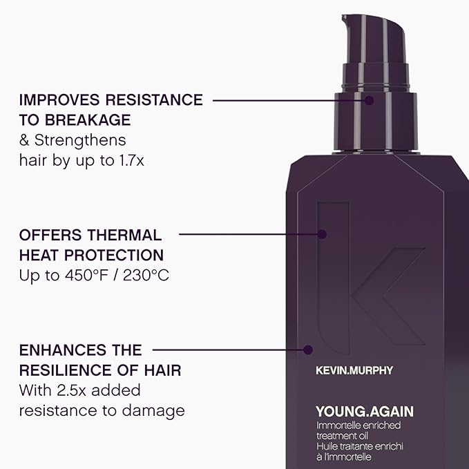 KEVIN.MURPHY YOUNG.AGAIN - Hair Oil for Strength & Shine - For All Hair Types - For Hair Repair - Deep Conditioning Oil - With Heat Protection - Paraben Free Hair Care