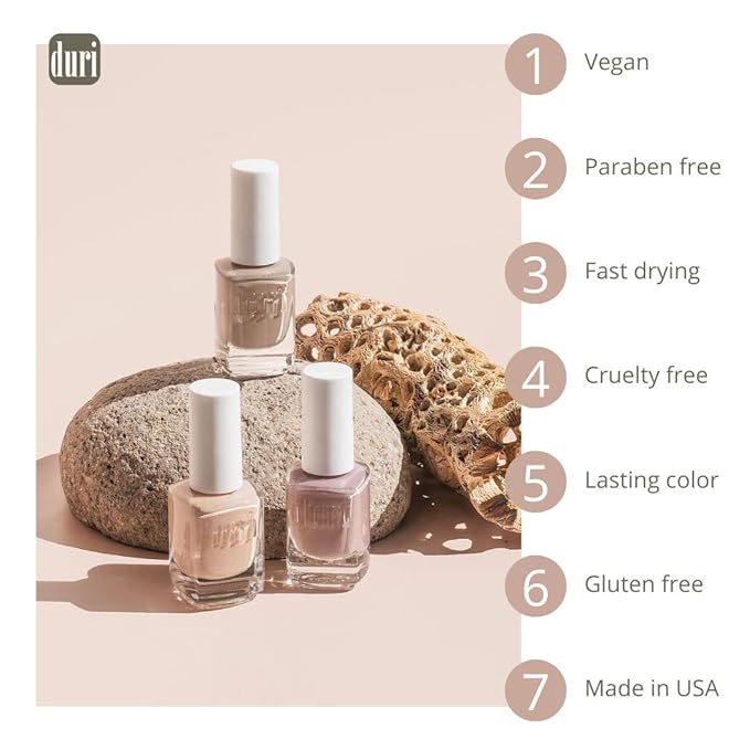 duri Nail Polish, 705 Guess Who, Creamy Pastel Beige Lacquer, Full Coverage, Glossy Finish, Fast Drying, 0.45 Fl Oz Cosmetics (Guess Who)